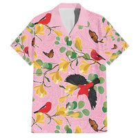 Aloha Hawaii Family Matching Puletasi and Hawaiian Shirt I'iwi on Mamane Pastel Pink LT7 Dad's Shirt - Short Sleeve Pink - Polynesian Pride