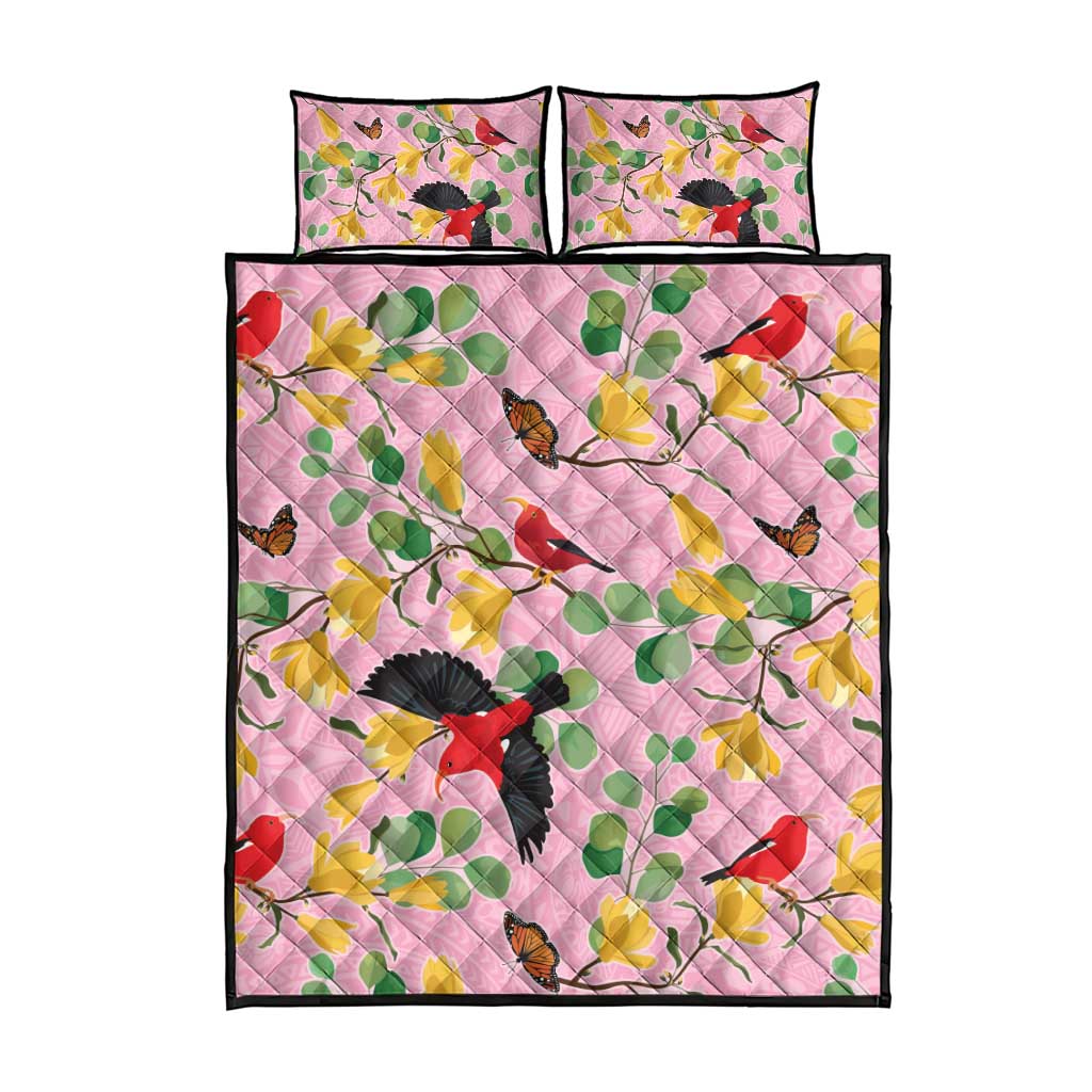 Aloha Hawaii Quilt Bed Set I'iwi on Mamane Pastel Pink LT7 - Polynesian Pride