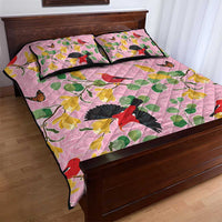 Aloha Hawaii Quilt Bed Set I'iwi on Mamane Pastel Pink LT7 - Polynesian Pride