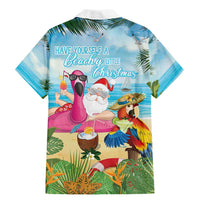 Have Yourself A Beachy Little Christmas Family Matching Mermaid Dress and Hawaiian Shirt with Santa Chilling LT7 - Polynesian Pride
