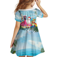 Have Yourself A Beachy Little Christmas Family Matching Off Shoulder Maxi Dress and Hawaiian Shirt with Santa Chilling LT7 - Polynesian Pride