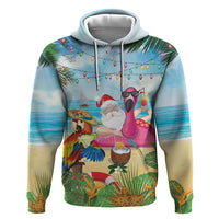 Have Yourself A Beachy Little Christmas Hoodie with Santa Chilling LT7 Pullover Hoodie Colorful - Polynesian Pride