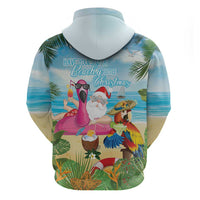 Have Yourself A Beachy Little Christmas Hoodie with Santa Chilling LT7 - Polynesian Pride