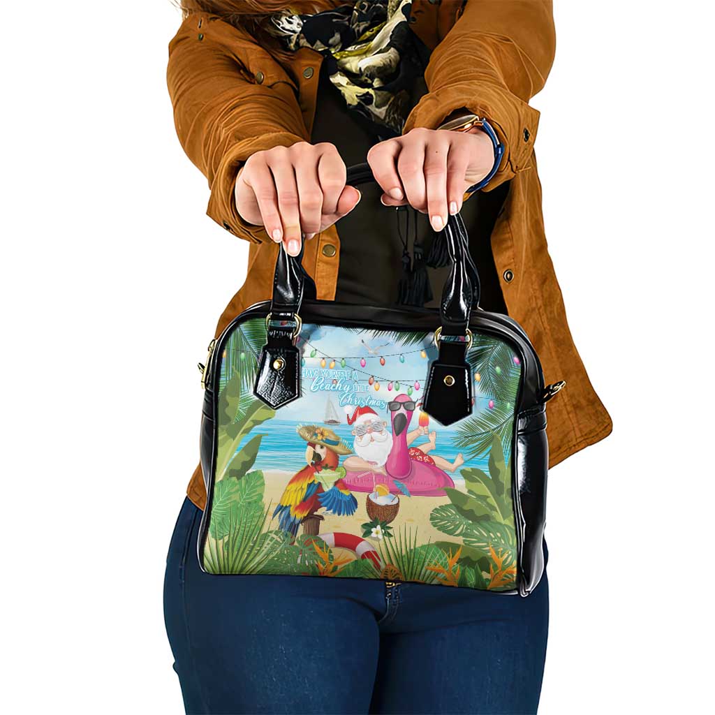 Have Yourself A Beachy Little Christmas Shoulder Handbag with Santa Chilling LT7 One Size Colorful - Polynesian Pride