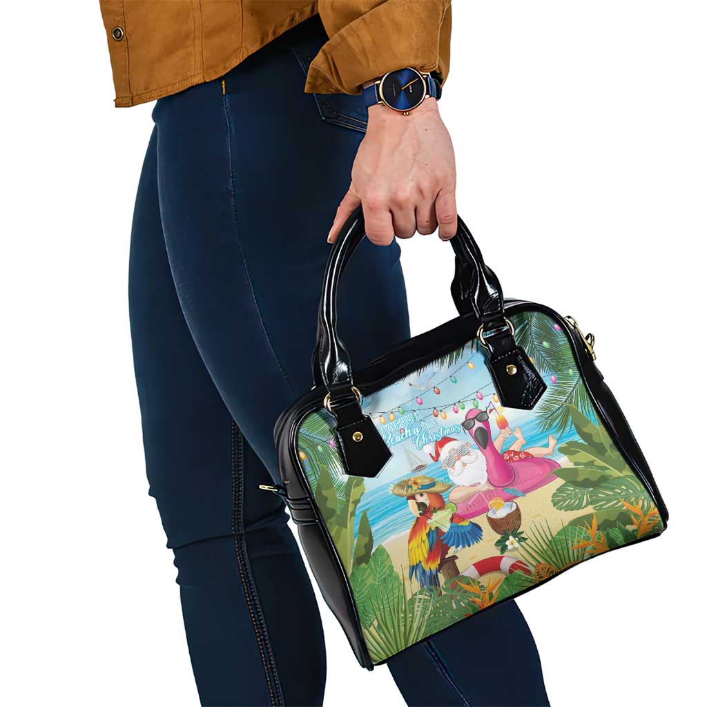 Have Yourself A Beachy Little Christmas Shoulder Handbag with Santa Chilling LT7 - Polynesian Pride