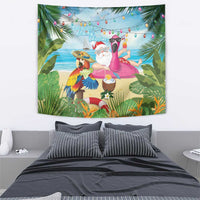 Have Yourself A Beachy Little Christmas Tapestry with Santa Chilling LT7 - Polynesian Pride