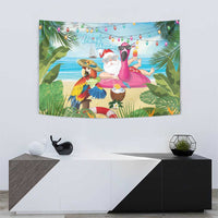 Have Yourself A Beachy Little Christmas Tapestry with Santa Chilling LT7 - Polynesian Pride