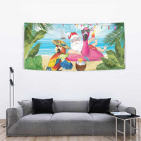 Have Yourself A Beachy Little Christmas Tapestry with Santa Chilling LT7 - Polynesian Pride