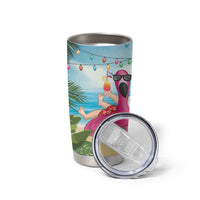 Have Yourself A Beachy Little Christmas Tumbler Cup with Santa Chilling LT7 - Polynesian Pride