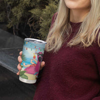 Have Yourself A Beachy Little Christmas Tumbler Cup with Santa Chilling LT7 - Polynesian Pride