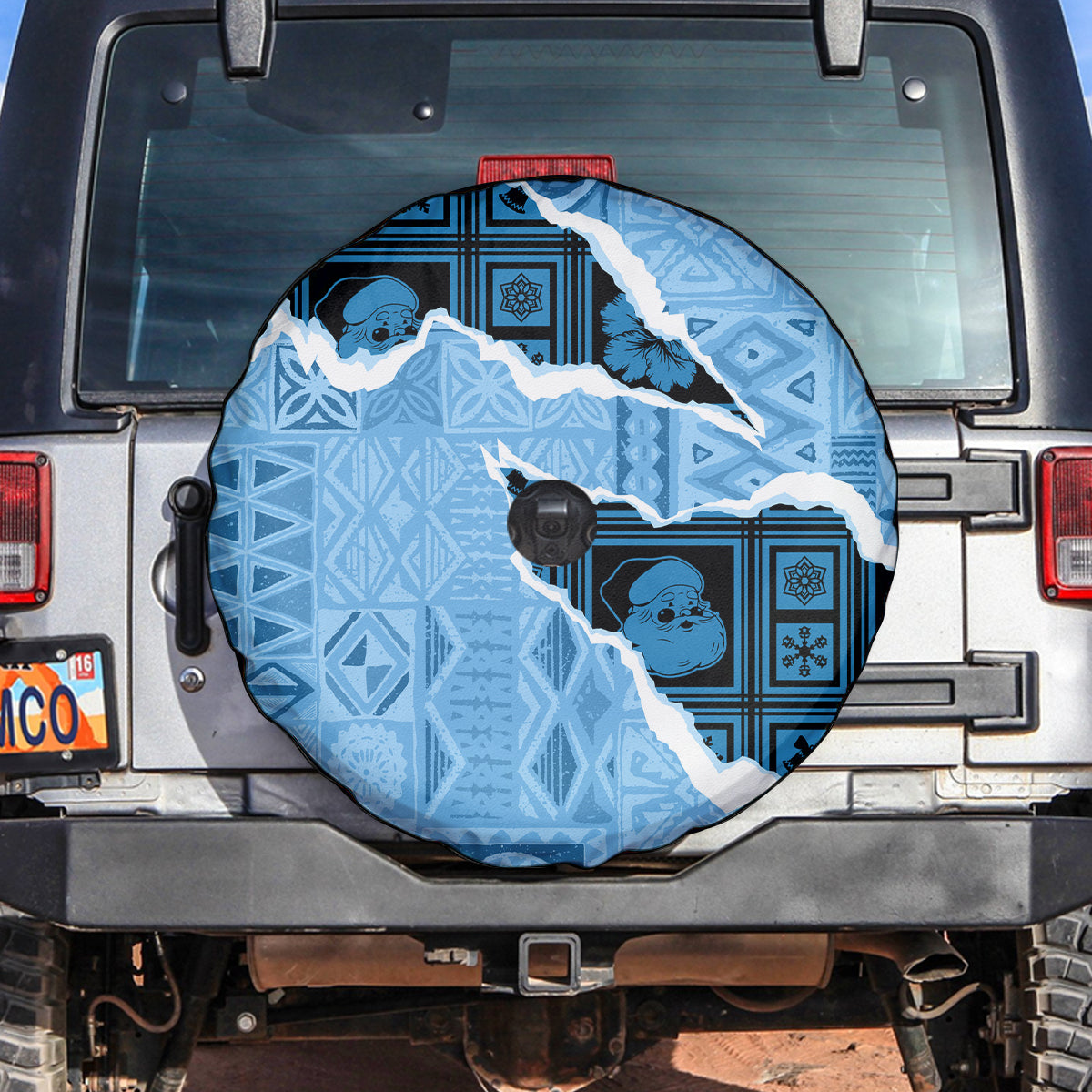 Bula Fiji Tapa Mix Christmas Spare Tire Cover Vintage Style LT7 - Polynesian Pride