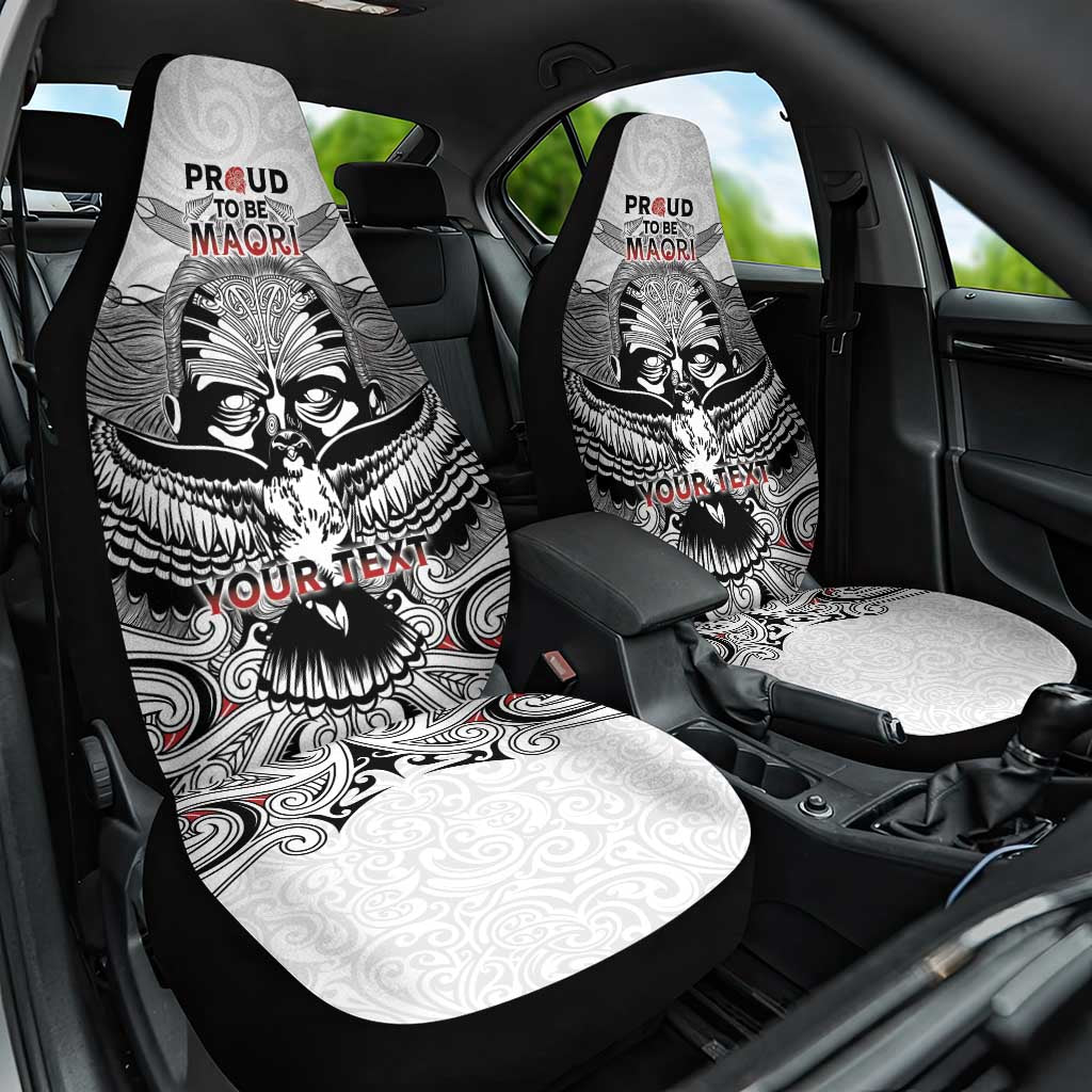 Aotearoa Personalized Car Seat Cover Proud To Be Maori LT7 One Size White - Polynesian Pride