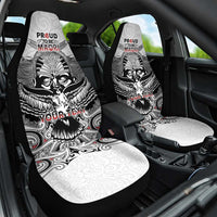 Aotearoa Personalized Car Seat Cover Proud To Be Maori LT7 One Size White - Polynesian Pride