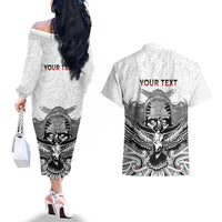Aotearoa Personalized Couples Matching Off The Shoulder Long Sleeve Dress and Hawaiian Shirt Proud To Be Maori LT7 - Polynesian Pride