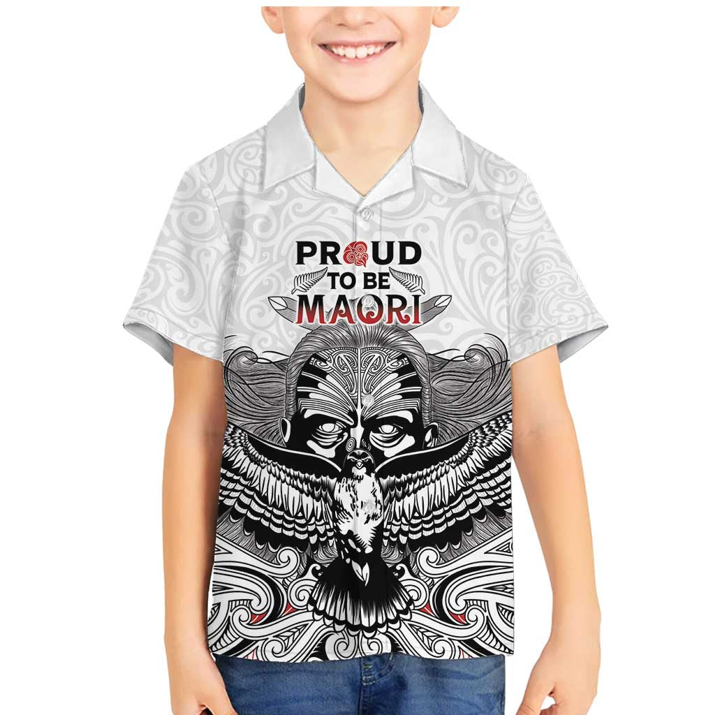 Aotearoa Personalized Family Matching Mermaid Dress and Hawaiian Shirt Proud To Be Maori LT7 Son's Shirt White - Polynesian Pride