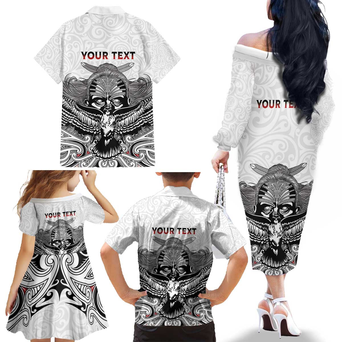 Aotearoa Personalized Family Matching Off The Shoulder Long Sleeve Dress and Hawaiian Shirt Proud To Be Maori LT7 - Polynesian Pride
