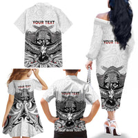 Aotearoa Personalized Family Matching Off The Shoulder Long Sleeve Dress and Hawaiian Shirt Proud To Be Maori LT7 - Polynesian Pride
