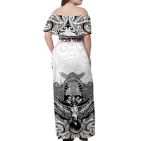 Aotearoa Personalized Off Shoulder Maxi Dress Proud To Be Maori LT7 - Polynesian Pride