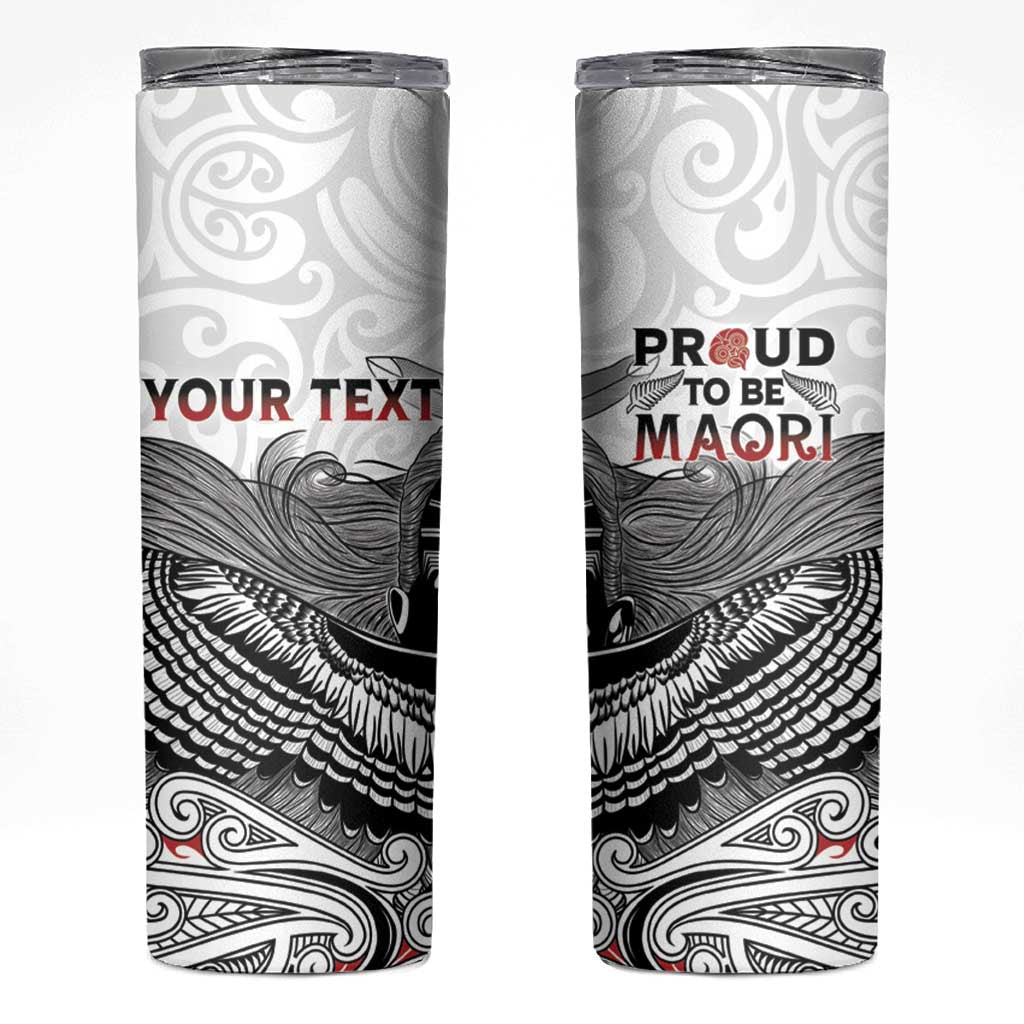 Aotearoa Personalized Skinny Tumbler Proud To Be Maori LT7 White - Polynesian Pride