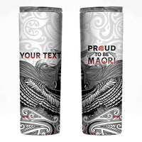 Aotearoa Personalized Skinny Tumbler Proud To Be Maori LT7 White - Polynesian Pride