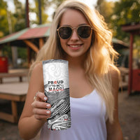 Aotearoa Personalized Skinny Tumbler Proud To Be Maori LT7 - Polynesian Pride