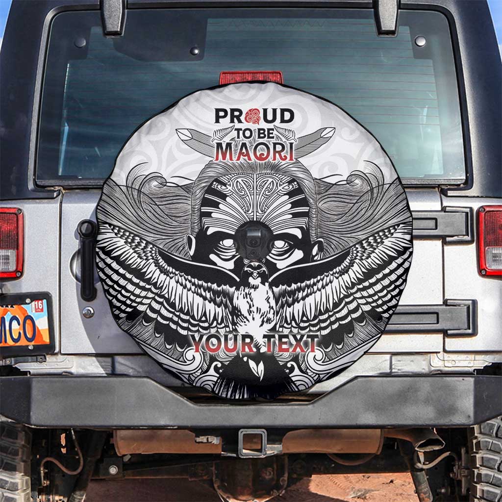 Aotearoa Personalized Spare Tire Cover Proud To Be Maori LT7 White - Polynesian Pride