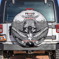 Aotearoa Personalized Spare Tire Cover Proud To Be Maori LT7 White - Polynesian Pride