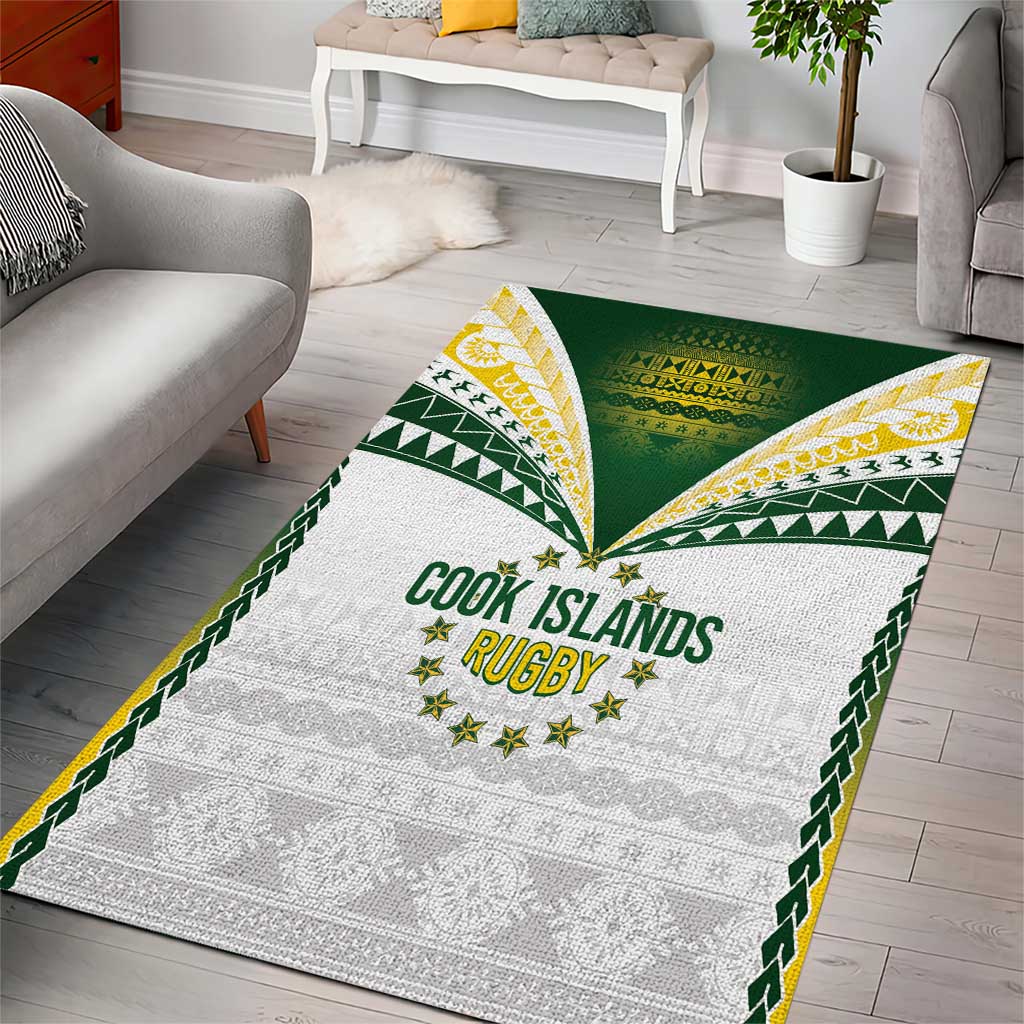Cook Islands Rugby Area Rug Kuki's Aitu Champions LT7 - Polynesian Pride