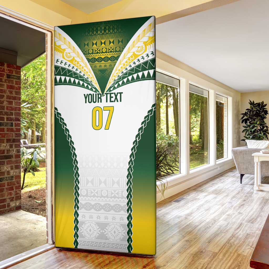 Cook Islands Rugby Custom Door Cover Kuki's Aitu Champions LT7 - Polynesian Pride