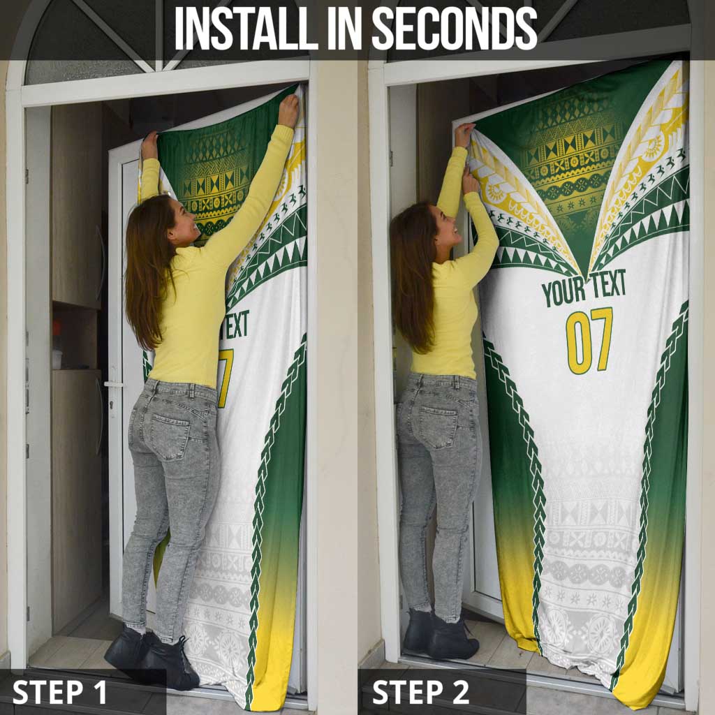 Cook Islands Rugby Custom Door Cover Kuki's Aitu Champions LT7 - Polynesian Pride