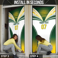 Cook Islands Rugby Custom Door Cover Kuki's Aitu Champions LT7 - Polynesian Pride