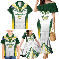 Cook Islands Rugby Custom Family Matching Mermaid Dress and Hawaiian Shirt Kuki's Aitu Champions LT7 - Polynesian Pride
