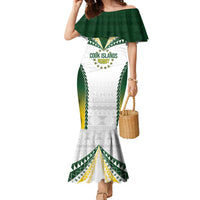 Cook Islands Rugby Custom Family Matching Mermaid Dress and Hawaiian Shirt Kuki's Aitu Champions LT7 Mom's Dress Colorful - Polynesian Pride