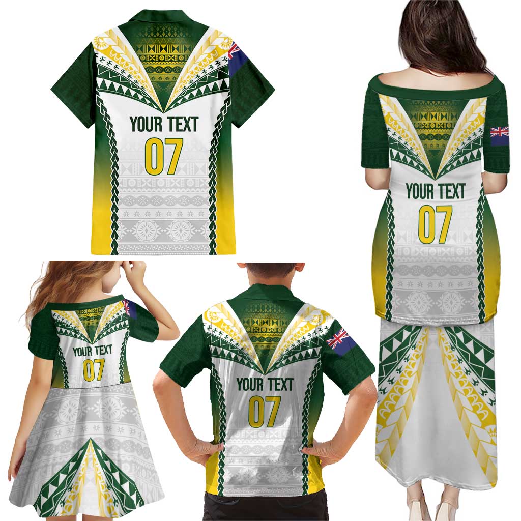 Cook Islands Rugby Custom Family Matching Puletasi and Hawaiian Shirt Kuki's Aitu Champions LT7 - Polynesian Pride