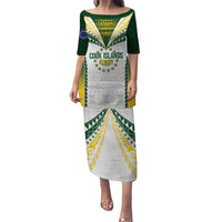 Cook Islands Rugby Custom Family Matching Puletasi and Hawaiian Shirt Kuki's Aitu Champions LT7 Mom's Dress Colorful - Polynesian Pride