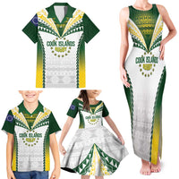 Cook Islands Rugby Custom Family Matching Tank Maxi Dress and Hawaiian Shirt Kuki's Aitu Champions LT7 - Polynesian Pride