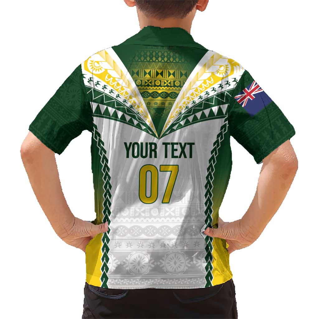 Cook Islands Rugby Custom Kid Hawaiian Shirt Kuki's Aitu Champions LT7 - Polynesian Pride