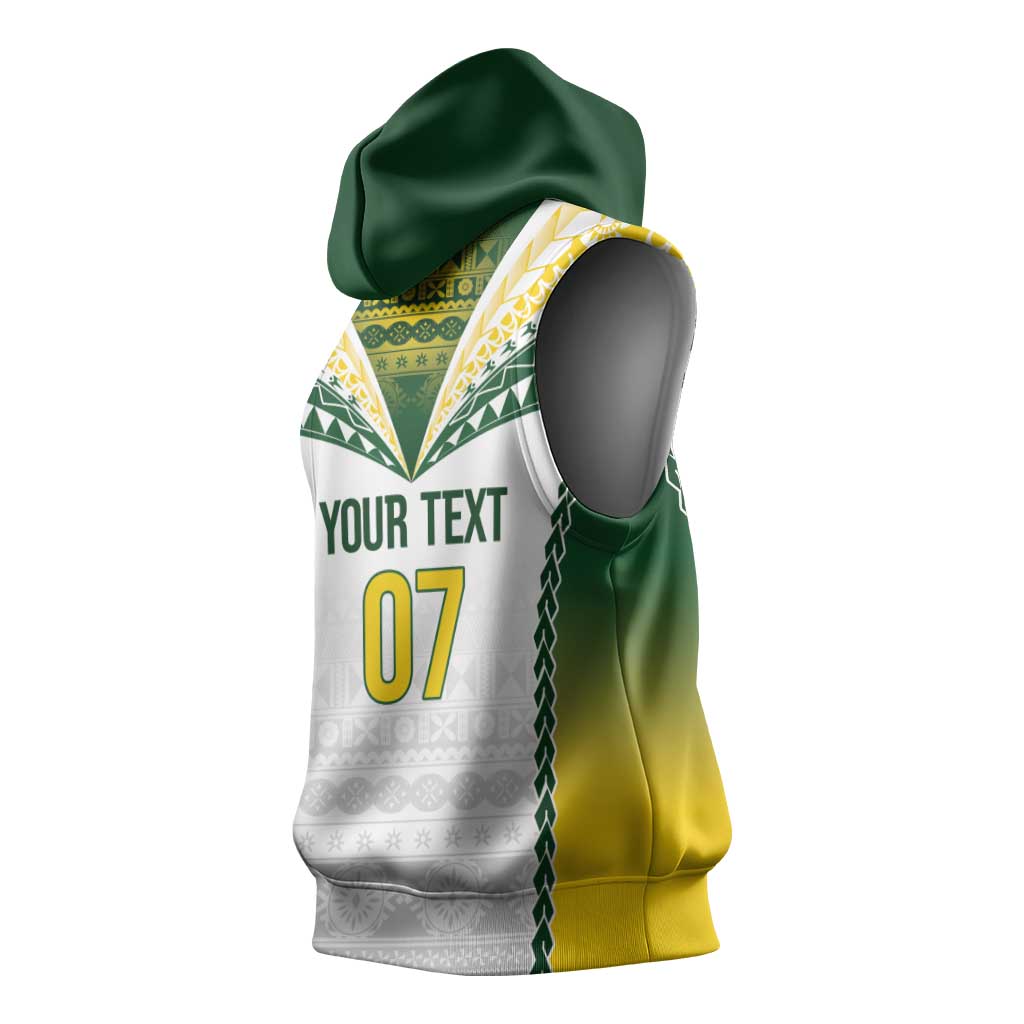 Cook Islands Rugby Custom Sleeveless Hoodie Kuki's Aitu Champions - Polynesian Pride