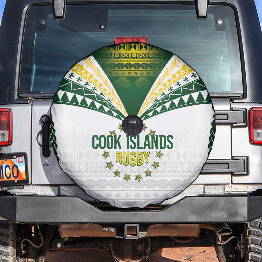 Cook Islands Rugby Spare Tire Cover Kuki's Aitu Champions LT7 Colorful - Polynesian Pride
