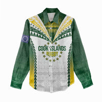 Cook Islands Rugby Custom Women Casual Shirt Kuki's Aitu Champions - Polynesian Pride