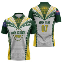Cook Islands Rugby Custom Zipper Polo Shirt Kuki's Aitu Champions - Polynesian Pride