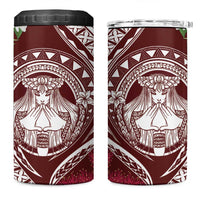 Aloha Hawaii Big Island 4 in 1 Can Cooler Tumbler Ohia Lehua Wahine LT7 One Size: 16 oz Red - Polynesian Pride