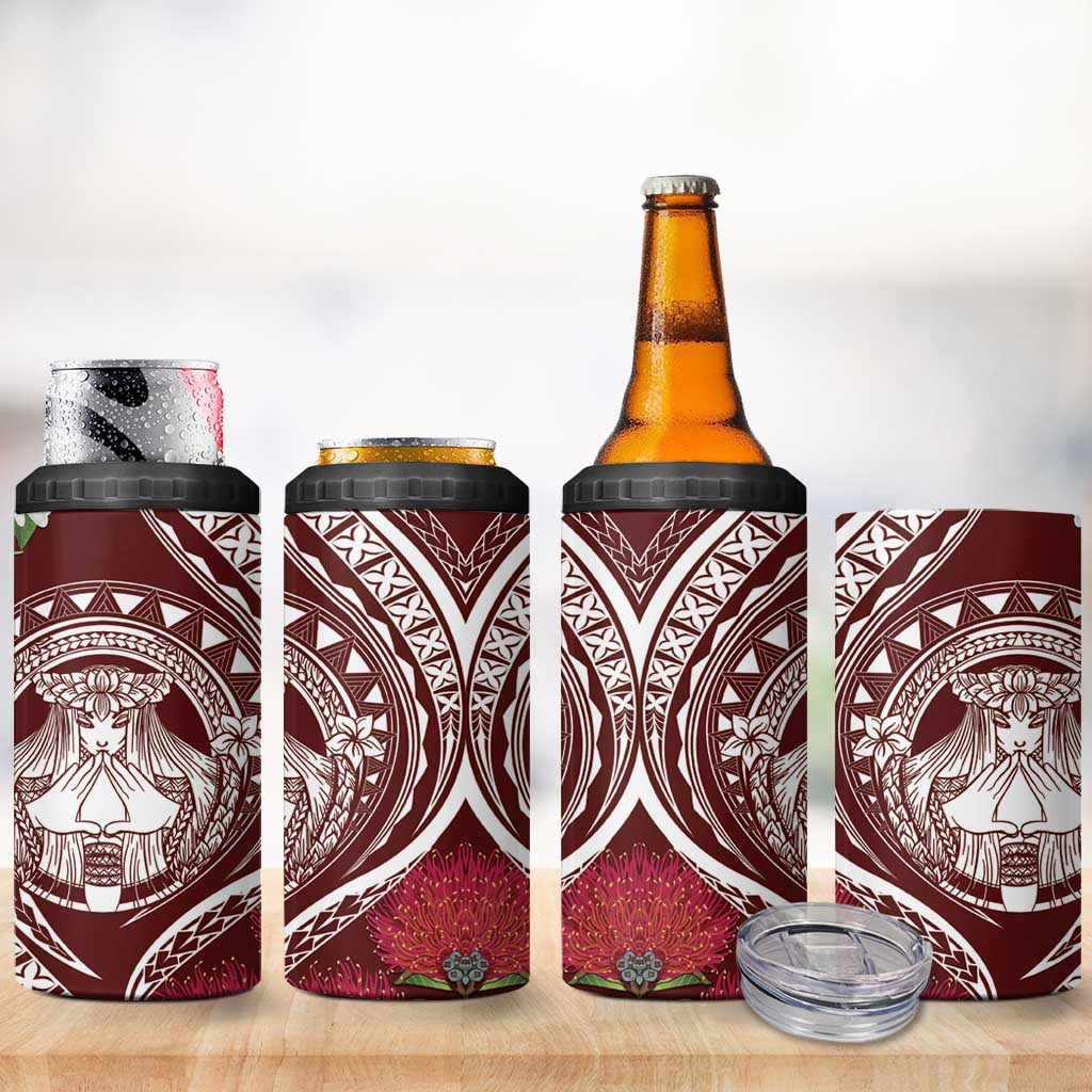 Aloha Hawaii Big Island 4 in 1 Can Cooler Tumbler Ohia Lehua Wahine LT7 - Polynesian Pride