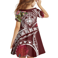Aloha Hawaii Big Island Family Matching Off Shoulder Short Dress and Hawaiian Shirt Ohia Lehua Wahine LT7 - Polynesian Pride