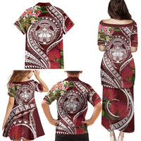 Aloha Hawaii Big Island Family Matching Puletasi and Hawaiian Shirt Ohia Lehua Wahine LT7 - Polynesian Pride