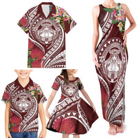Aloha Hawaii Big Island Family Matching Tank Maxi Dress and Hawaiian Shirt Ohia Lehua Wahine LT7 - Polynesian Pride