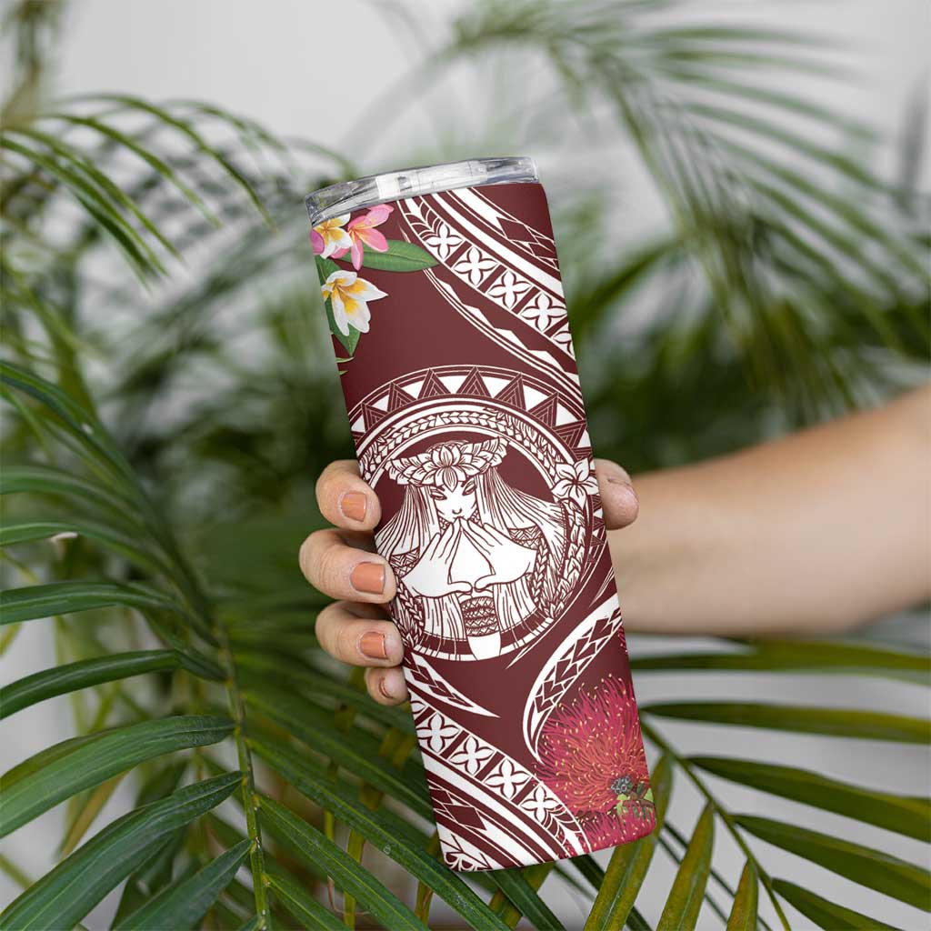 Aloha Hawaii Big Island Skinny Tumbler Ohia Lehua Wahine LT7 - Polynesian Pride