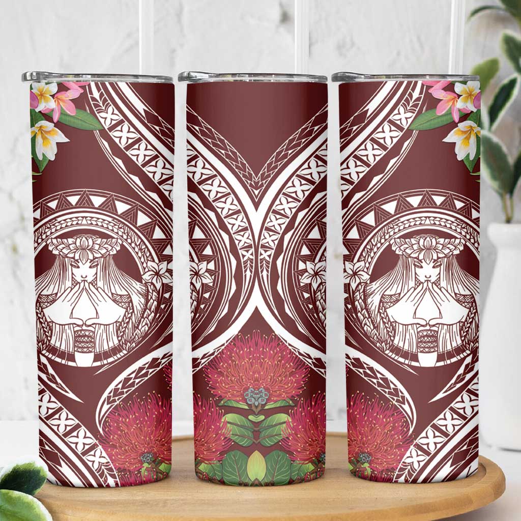 Aloha Hawaii Big Island Skinny Tumbler Ohia Lehua Wahine LT7 - Polynesian Pride