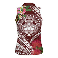Aloha Hawaii Big Island Women Sleeveless Polo Shirt Ohia Lehua Wahine LT7 - Polynesian Pride