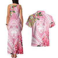 Aloha Hawaii Maui Couples Matching Tank Maxi Dress and Hawaiian Shirt Goddess Lokelani Rose LT7 - Polynesian Pride
